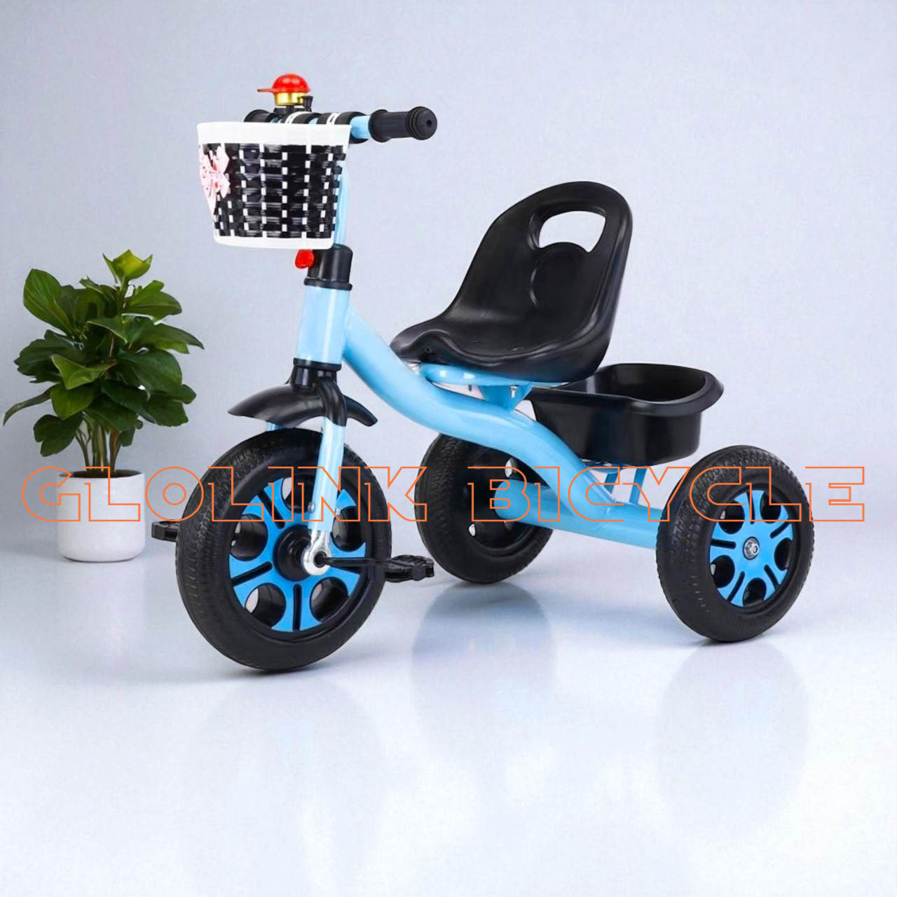 Kids Tricycle Without Parental Push Handle Color Blue