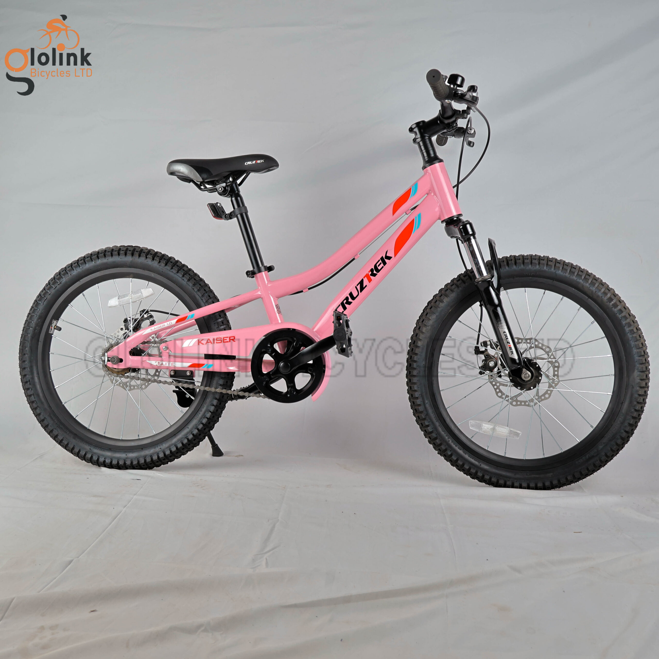 CruzTrek Bicycle Kids Bike Size 20 (7yrs-11yrs) with Gear and Disc pink in color