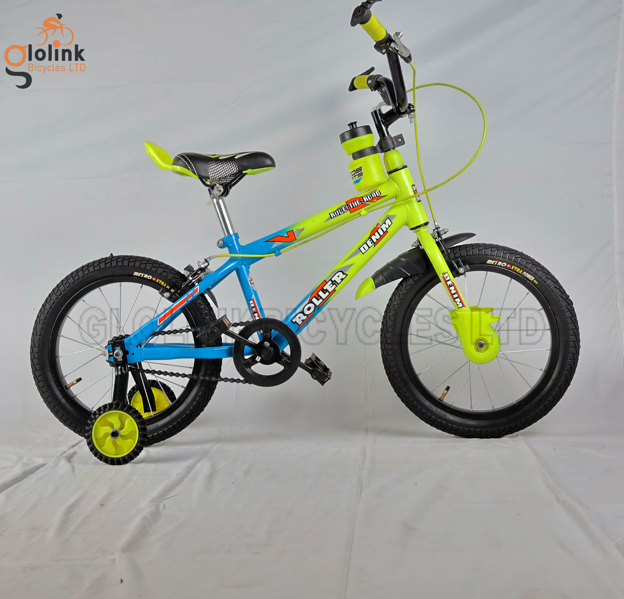 DENIM BIKE size 16 for kids age (4-7) years color orange